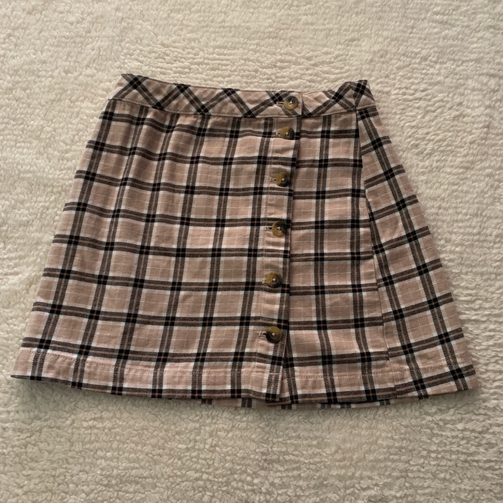 Brown plaid skirt, From H&M